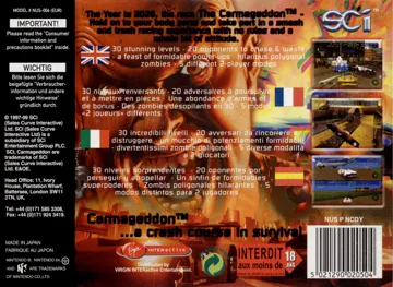 Carmageddon 64 (Europe) (En,Fr,De,Es) box cover back